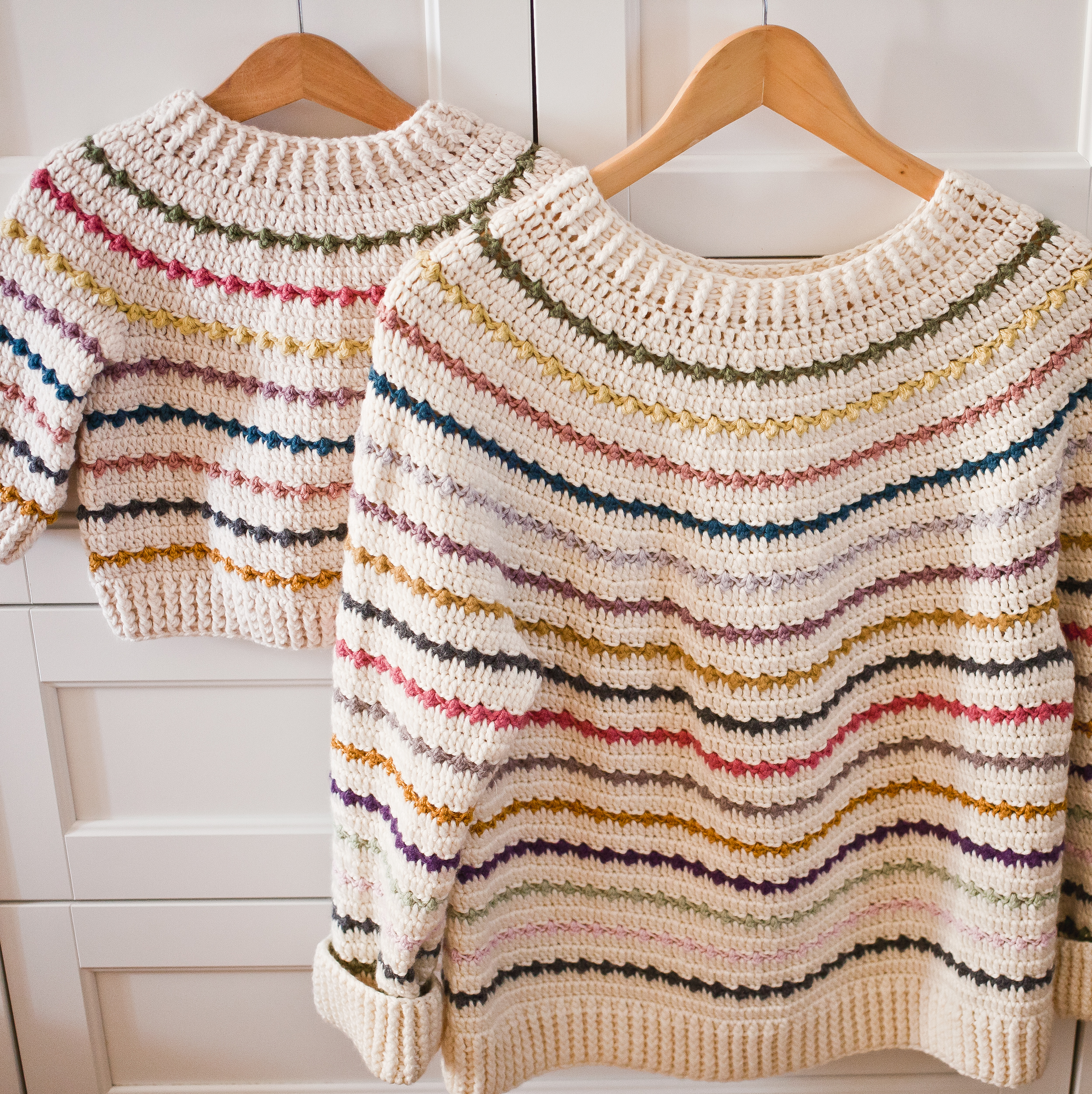 Mama Rainbow Sweater – new crochet pattern!
